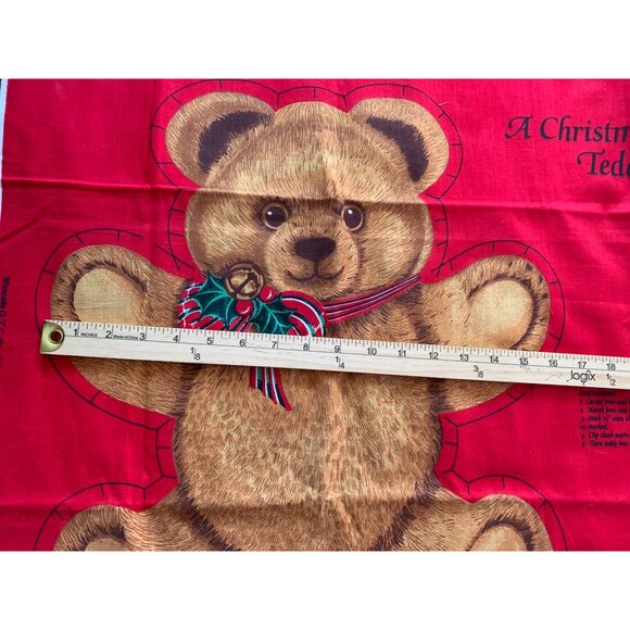Hallmark Cards A Christmas Gathering Teddy Bear Fabric 19x16 Panel Sew & Stuff - Picture 7 of 8